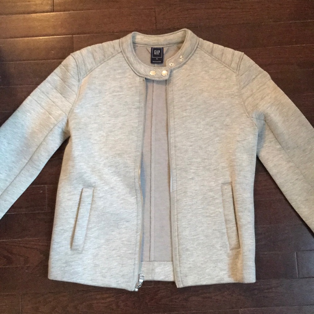Gap Heater Gray lightweight bomber jacket XS